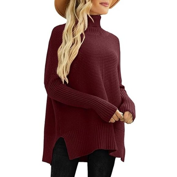 UNBRANDED BOUTIQUE ITEM99 Sweaters - NWT WOMENS RIBBED KNIT OVERSIZED TURTLENECK SWEATER